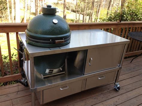 stainless steel cabinet for big green egg|big green egg table prices.